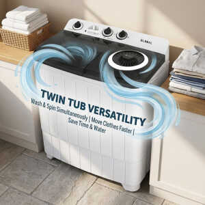 GLOBAL 9KG SEMI-AUTOMATIC WASHING MACHINE WHITE 115V-530W | GB9KG - Image 