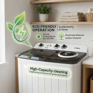 GLOBAL 9KG SEMI-AUTOMATIC WASHING MACHINE WHITE 115V-530W | GB9KG - Image 