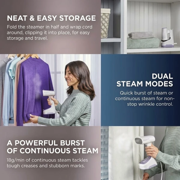 BLACK+DECKER 120V-1200W  HANDHELD FABRIC STEAMER | GS0311-0PDA - Image 