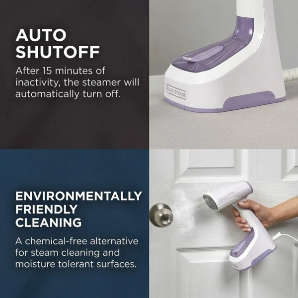 BLACK+DECKER 120V-1200W  HANDHELD FABRIC STEAMER | GS0311-0PDA - Image 