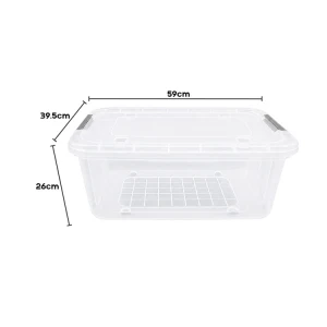 HOMESTAR PLASTIC 40LT ORGANIZER BOX WITH LID | HOBI-0407 - Image 