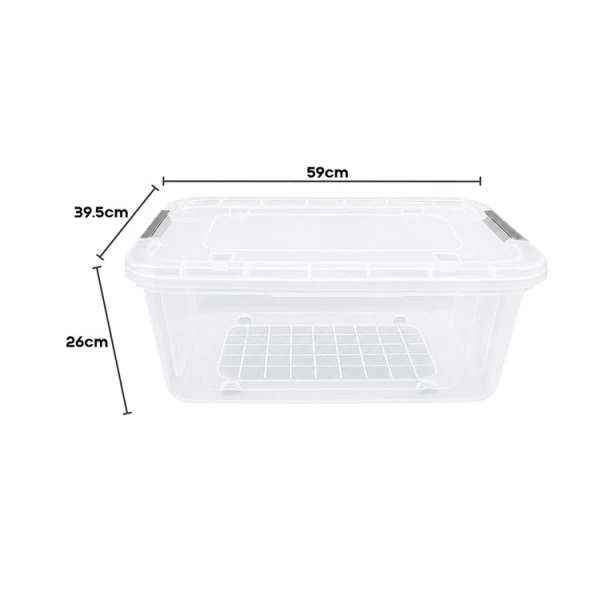 HOMESTAR PLASTIC 40LT ORGANIZER BOX WITH LID | HOBI-0407 - Image 
