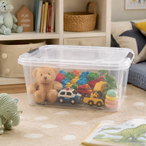 HOMESTAR PLASTIC 40LT ORGANIZER BOX WITH LID | HOBI-0407 - Image 