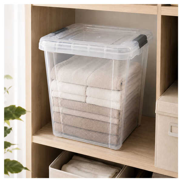 PLASTIC 20LT ORGANIZER BOX WITH LID | HOBI-0413 - Image 