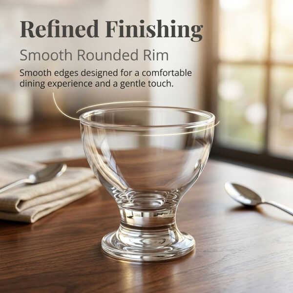 NOVA GLASSWARE DELIGHT 225ML ICE CREAM CUP SET 3PCS | INV-002 - Image 