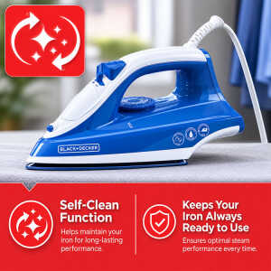 BLACK+DECKER STEAM IRON BLUE | IRBD350BL - Image 