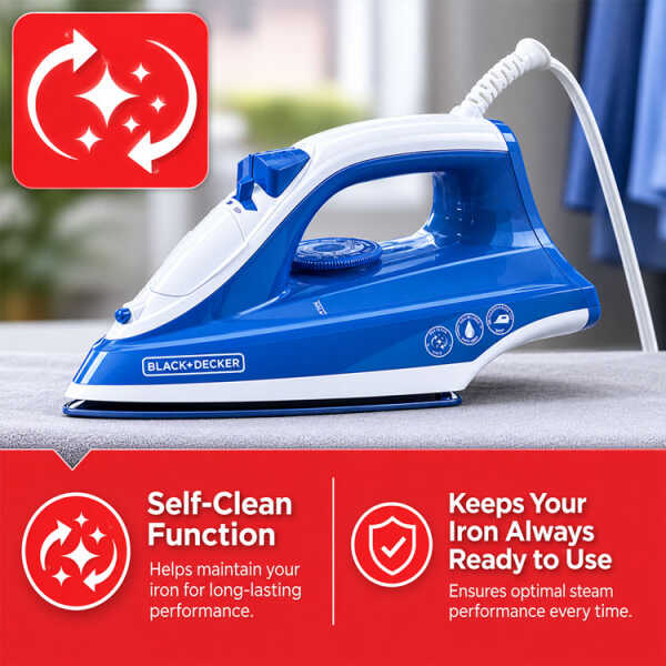 BLACK+DECKER STEAM IRON BLUE | IRBD350BL - Image 
