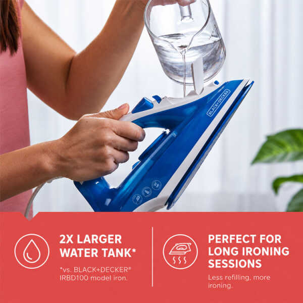 BLACK+DECKER STEAM IRON BLUE | IRBD350BL - Image 