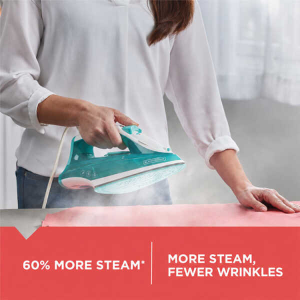 BLACK+DECKER TRUEGLIDE STEAM IRON GREEN | IRBD352 - Image 