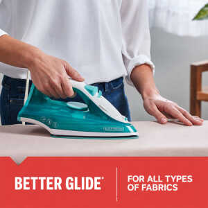 BLACK+DECKER TRUEGLIDE STEAM IRON GREEN | IRBD352 - Image 