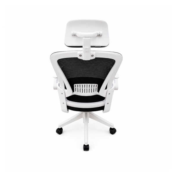OFFICE CHAIR WITH ARMREST BLACK/WHITE | KB-33874 - Image 
