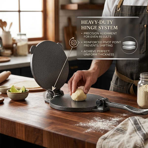 HOMESTAR 17CM CAST IRON TORTILLA PRESS GREY | NS353884 - Image 