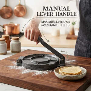 HOMESTAR 17CM CAST IRON TORTILLA PRESS GREY | NS353884 - Image 