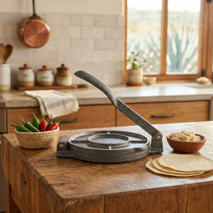 HOMESTAR 17CM CAST IRON TORTILLA PRESS GREY | NS353884 - Image 