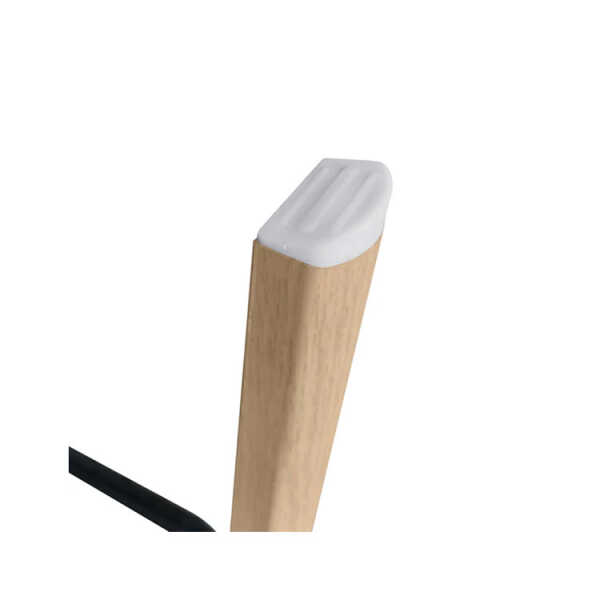 PLASTIC BAR STOOL ON METAL LEGS & STYLISH WOOD-LOOK FINISH | NS367465 - Image 