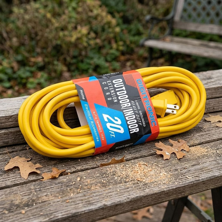 Digitronic 20ft heavy duty yellow extension cord.