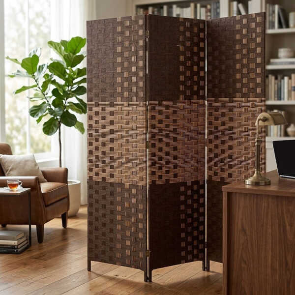 4 PANEL FOLDABLE ROOM DEVIDER ASSORTED COLORS | NS399805 - Image 