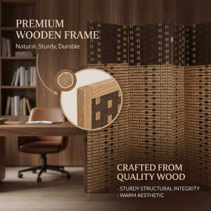 4 PANEL FOLDABLE ROOM DEVIDER ASSORTED COLORS | NS399805 - Image 