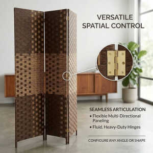4 PANEL FOLDABLE ROOM DEVIDER ASSORTED COLORS | NS399805 - Image 