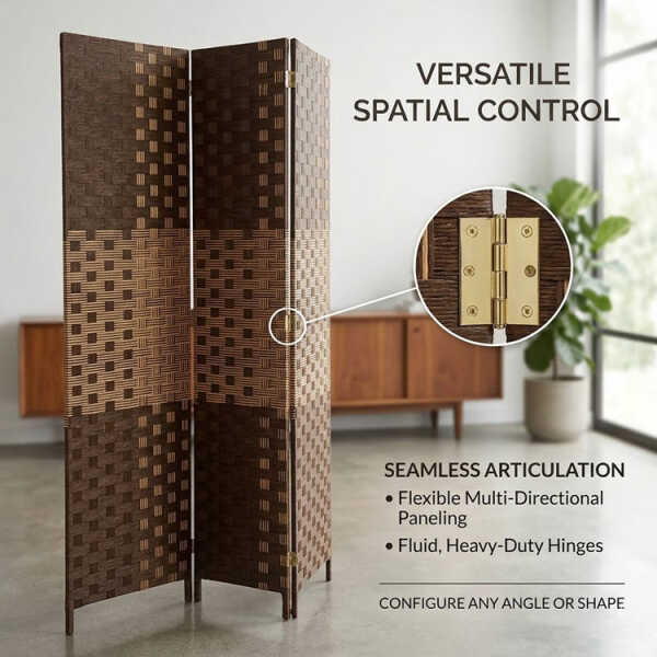 4 PANEL FOLDABLE ROOM DEVIDER ASSORTED COLORS | NS399805 - Image 