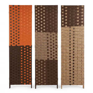 4 PANEL FOLDABLE ROOM DEVIDER ASSORTED COLORS | NS399805 - Image 