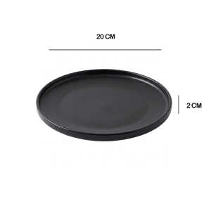 CHEFMAKER PHOENIX CERAMIC DINNERWARE SET BLACK 16PCS (4X MUGS/4 BOWLS/4X BIG PLATES/4X SMALL PLATES) | NS433234 - Image 