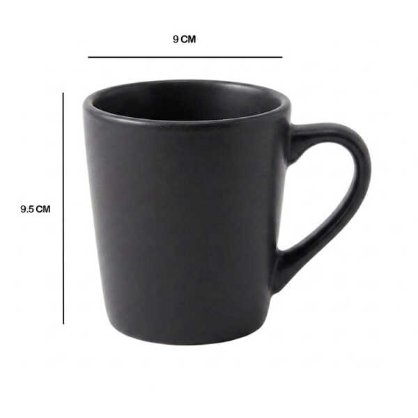 CHEFMAKER PHOENIX CERAMIC DINNERWARE SET BLACK 16PCS (4X MUGS/4 BOWLS/4X BIG PLATES/4X SMALL PLATES) | NS433234 - Image 