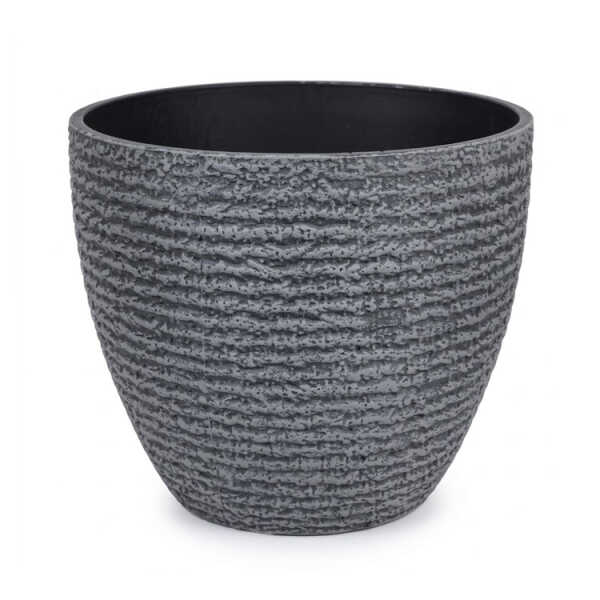 ROUND PLASTIC PLANT POT DIA37XH34CM ASSORTED COLORS | NS438160 - Image 