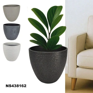 ROUND PLASTIC PLANT POT DIA50XH43CM ASSORTED COLORS | NS438162 - Image 