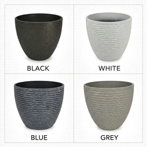 ROUND PLASTIC PLANT POT DIA50XH43CM ASSORTED COLORS | NS438162 - Image 