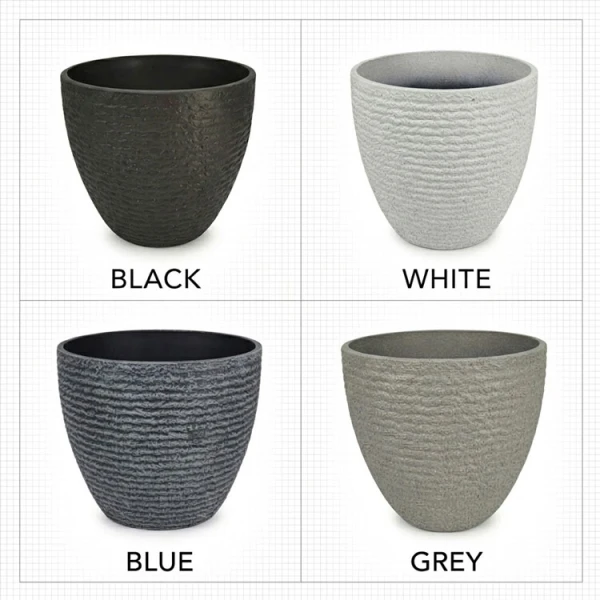 ROUND PLASTIC PLANT POT DIA50XH43CM ASSORTED COLORS | NS438162 - Image 