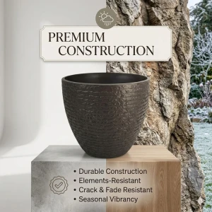 ROUND PLASTIC PLANT POT DIA50XH43CM ASSORTED COLORS | NS438162 - Image 