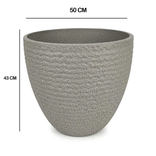 ROUND PLASTIC PLANT POT DIA50XH43CM ASSORTED COLORS | NS438162 - Image 
