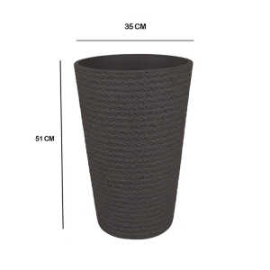 CYLINDER PLASTIC PLANT POT DIA35XH51CM ASSORTED COLORS | NS438164 - Image 