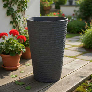 CYLINDER PLASTIC PLANT POT DIA35XH51CM ASSORTED COLORS | NS438164 - Image 