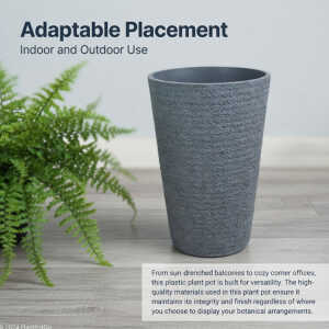 CYLINDER PLASTIC PLANT POT DIA35XH51CM ASSORTED COLORS | NS438164 - Image 