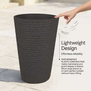 CYLINDER PLASTIC PLANT POT DIA44XH65CM ASSORTED COLORS | NS438165 - Image 