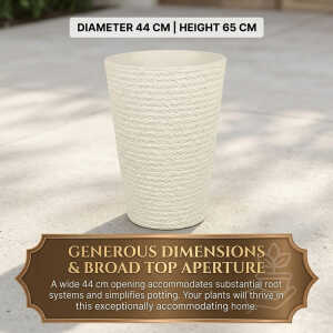 CYLINDER PLASTIC PLANT POT DIA44XH65CM ASSORTED COLORS | NS438165 - Image 