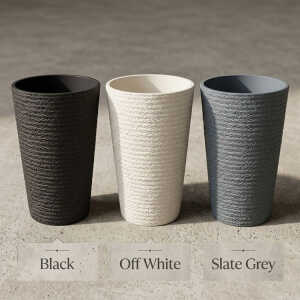 CYLINDER PLASTIC PLANT POT DIA44XH65CM ASSORTED COLORS | NS438165 - Image 