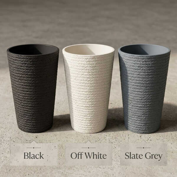 CYLINDER PLASTIC PLANT POT DIA44XH65CM ASSORTED COLORS | NS438165 - Image 
