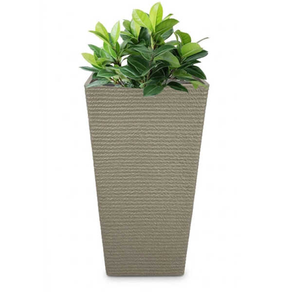 SQUARE PLASTIC PLANT POT W30XD30XH54CM ASSORTED COLORS | NS438167 - Image 
