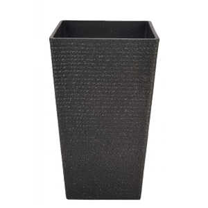 SQUARE PLASTIC PLANT POT W30XD30XH54CM ASSORTED COLORS | NS438167 - Image 