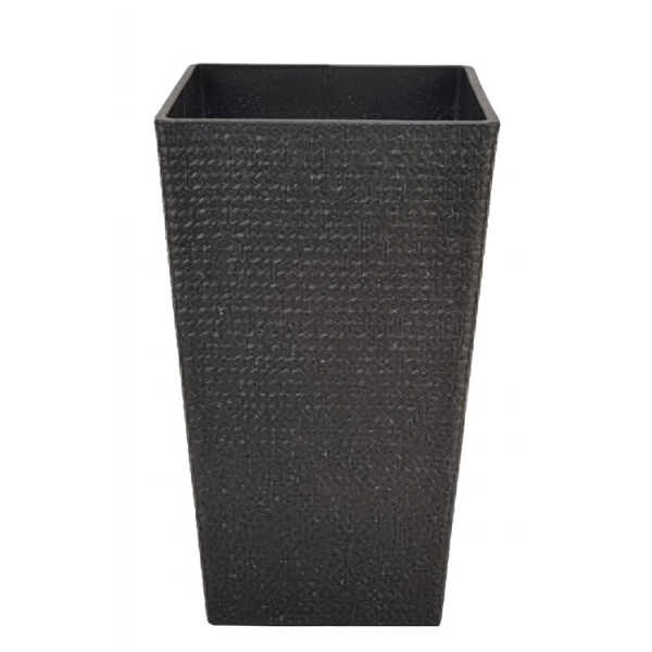 SQUARE PLASTIC PLANT POT W30XD30XH54CM ASSORTED COLORS | NS438167 - Image 