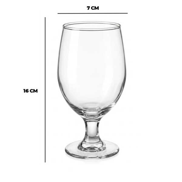 6 PCS BANQUET GOBLET GLASS CUP SET | NS441292 - Image 