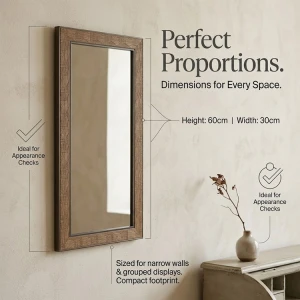 RECTANGULAR WALL MIRROR W30XD60CM ASSORTED FRAME COLORS | NVL5813118 - Image 