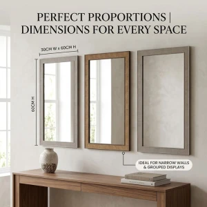 RECTANGULAR WALL MIRROR W30XD60CM ASSORTED FRAME COLORS | NVL5813118 - Image 