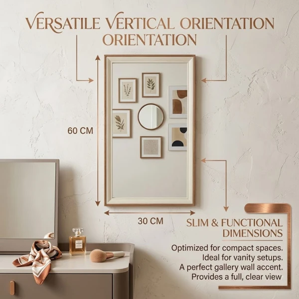 RECTANGULAR WALL MIRROR W30XD60CM | NVL5813120 - Image 