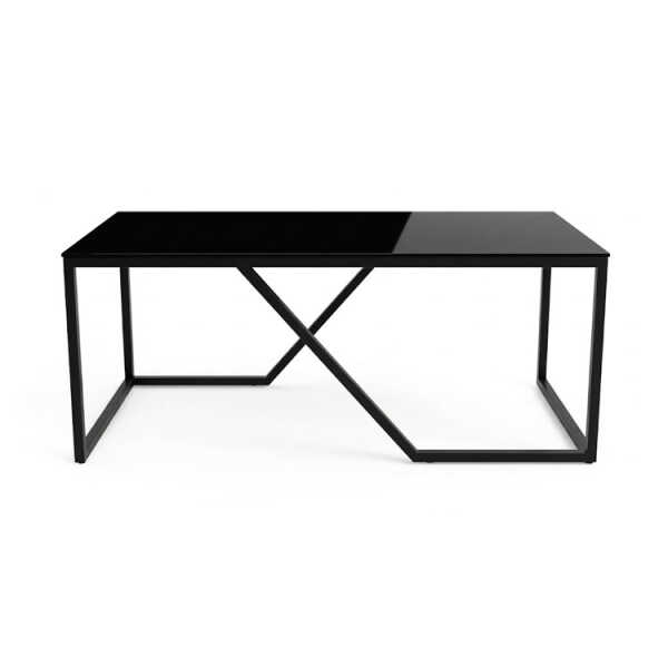 GLASS COFFEE TABLE BLACK W110XD55XH42CM | NVL5918079 - Image 