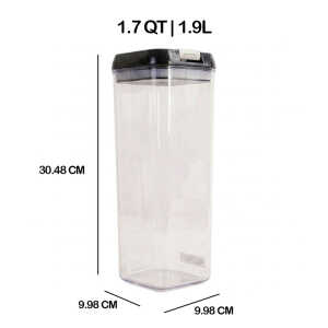 5PCS PLASTIC FOOD STORAGE CONTAINER SET (1X1.9L | 1X1.2L | 2X0.8L | 1X0.5L) | NVO-0324 - Image 