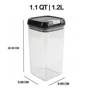 5PCS PLASTIC FOOD STORAGE CONTAINER SET (1X1.9L | 1X1.2L | 2X0.8L | 1X0.5L) | NVO-0324 - Image 